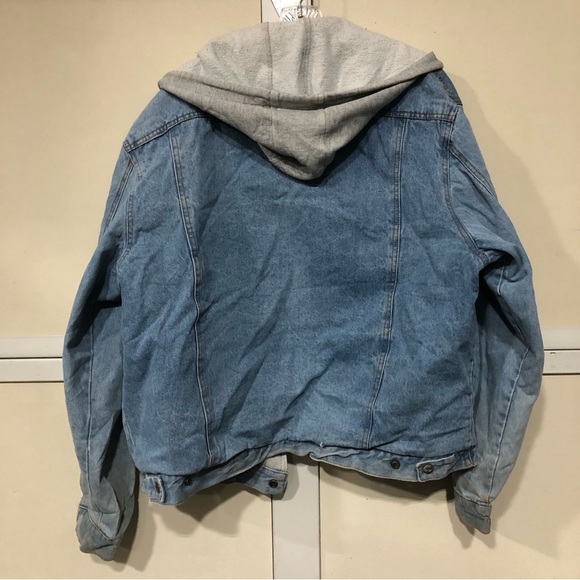#1152 Vintage Eagle Ridge extra-large denim hoodie lined jacket - Picture 5 of 6